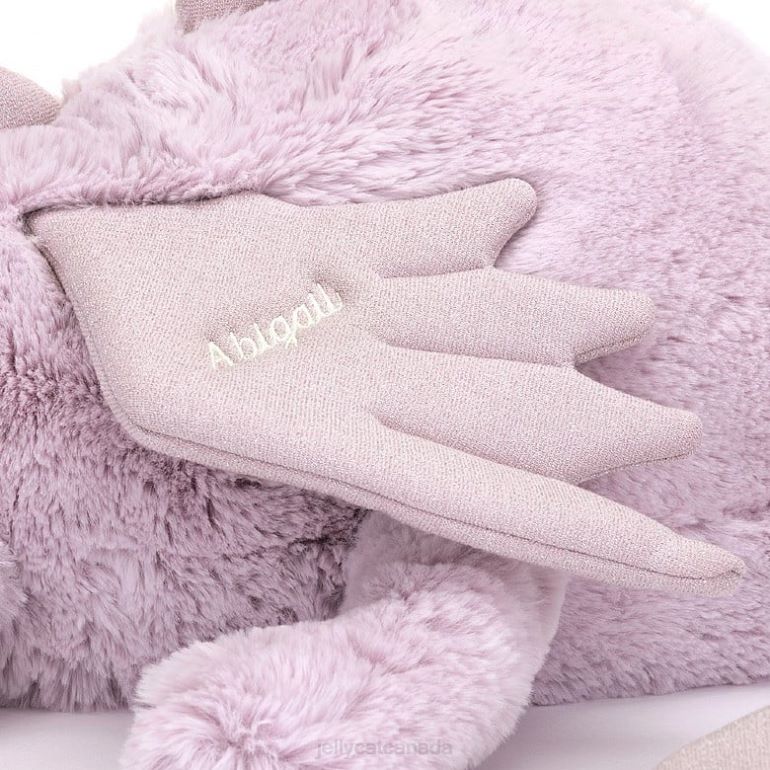 Jellycat Personalised Lavender Dragon Huge Lilac BV0TH456 Toy