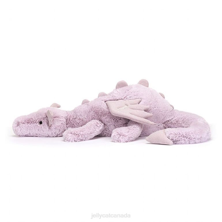 Jellycat Personalised Lavender Dragon Huge Lilac BV0TH456 Toy