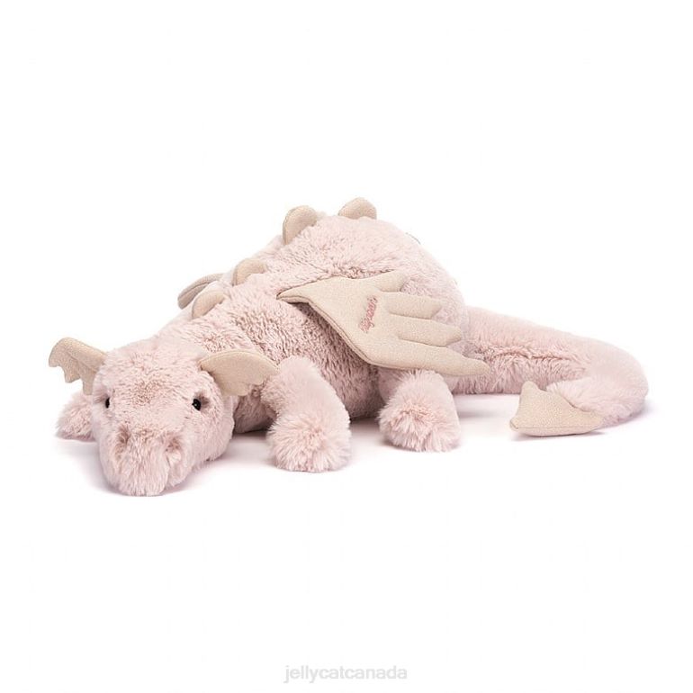 Jellycat Personalised Rose Dragon Huge Pink BV0TH523 Toy