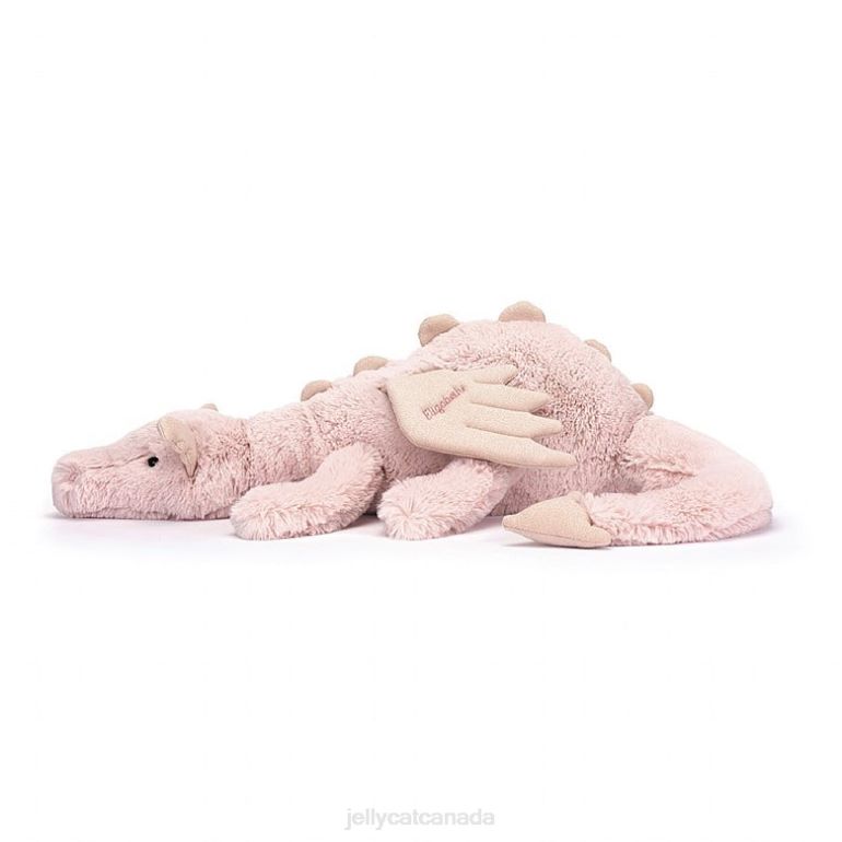 Jellycat Personalised Rose Dragon Huge Pink BV0TH523 Toy