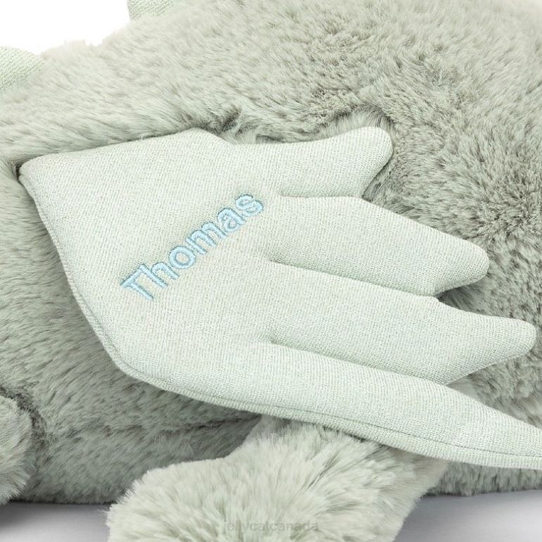 Jellycat Personalised Sage Dragon Huge Pale Green BV0TH646 Toy