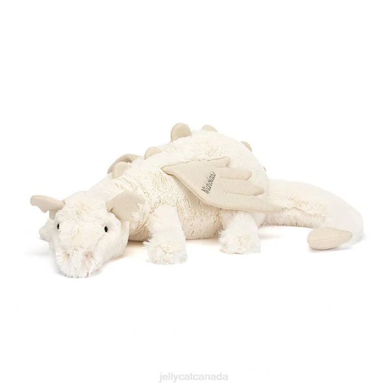 Jellycat Personalised Snow Dragon Huge White BV0TH570 Toy