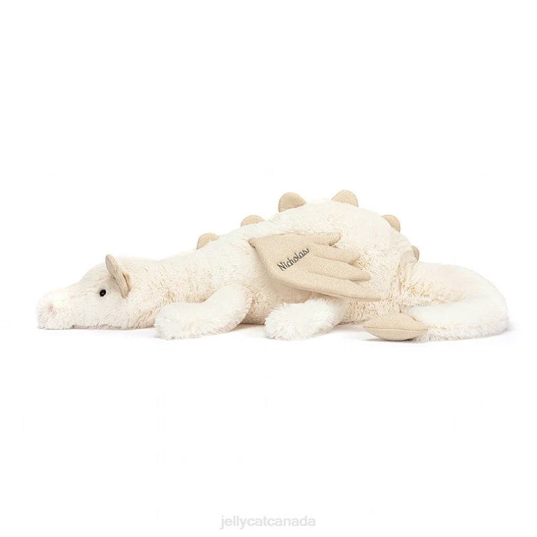 Jellycat Personalised Snow Dragon Huge White BV0TH570 Toy