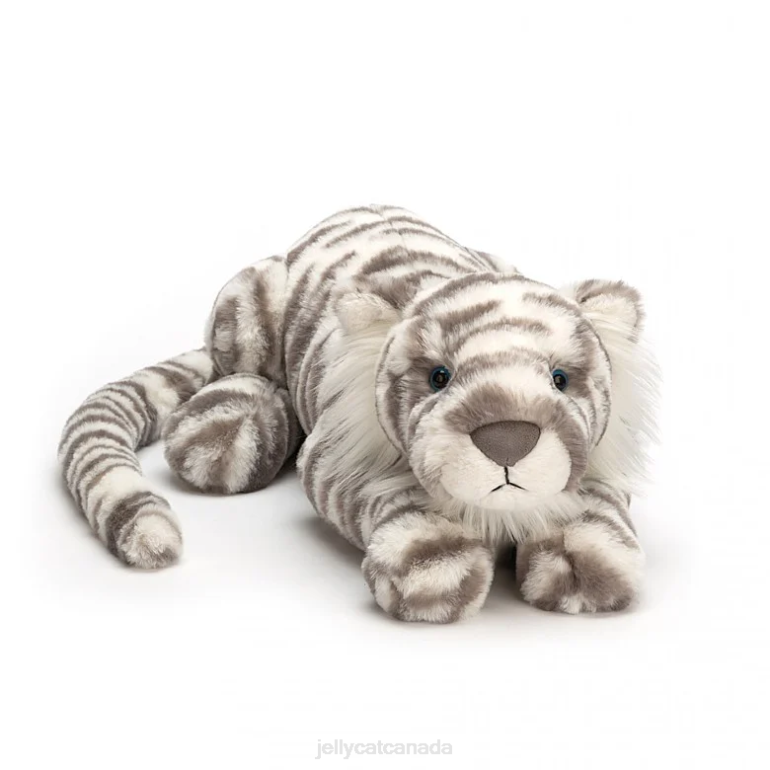 Jellycat Sacha Snow Tiger Grey and White BV0TH476 Toy