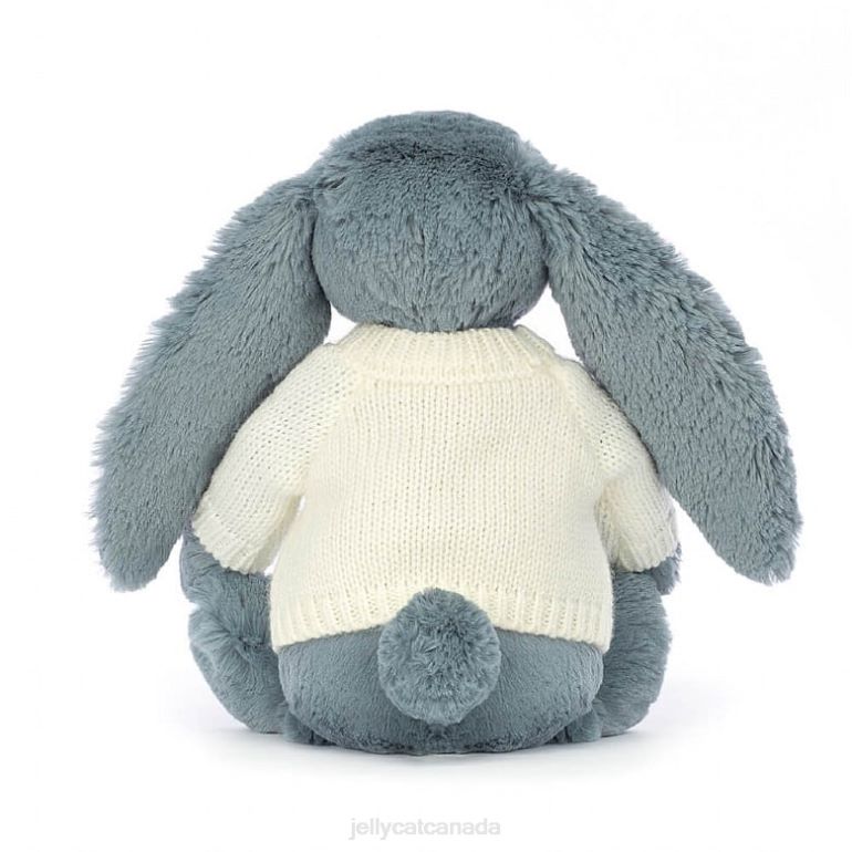 Jellycat Blossom Dusky with Personalised Cream Jumper Blue BV0TH331 Toy