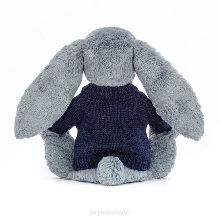 Jellycat Blossom Dusky with Personalised Navy Jumper Blue BV0TH436 Toy