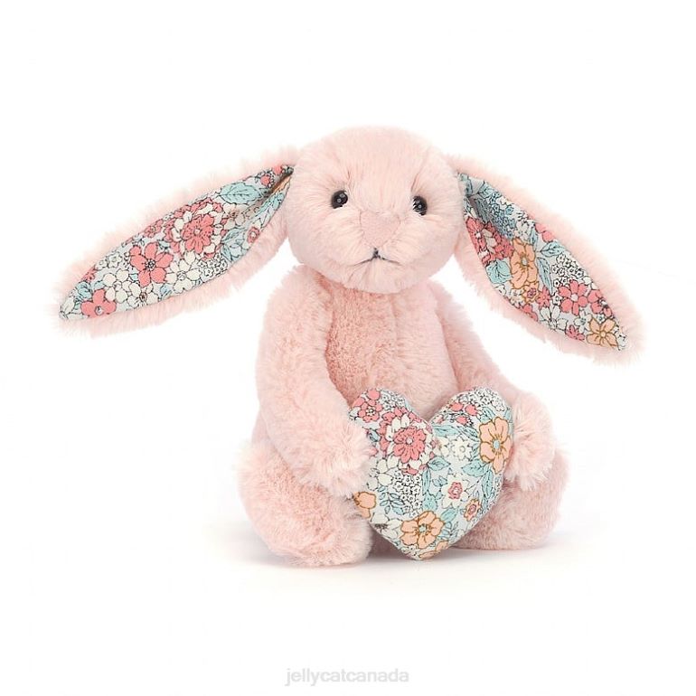 Jellycat Blossom Heart Blush Bunny Peach BV0TH337 Toy