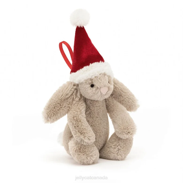Jellycat Bashful Christmas Bunny Decoration Beige BV0TH347 Toy