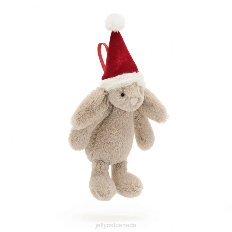 Jellycat Bashful Christmas Bunny Decoration Beige BV0TH347 Toy