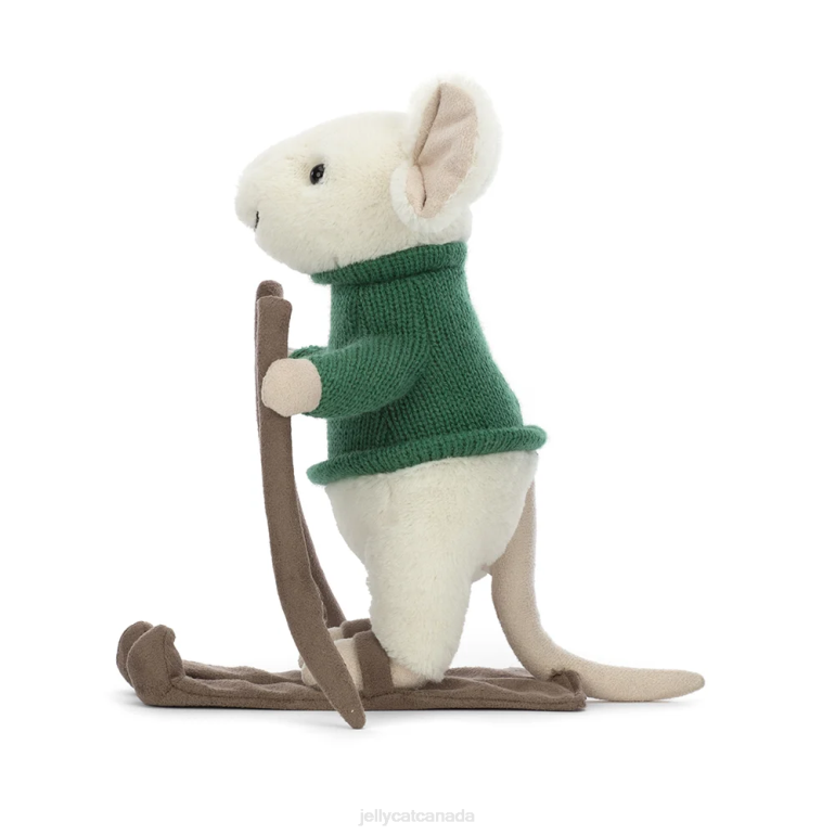 Jellycat Merry Mouse Skiing Green BV0TH233 Toy