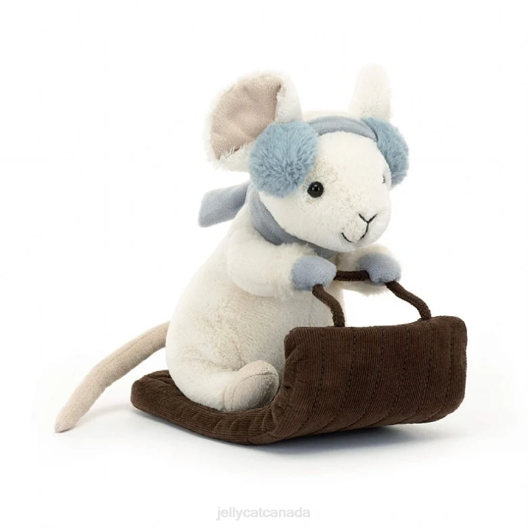 Jellycat Merry Mouse Sleighing Cream BV0TH186 Toy
