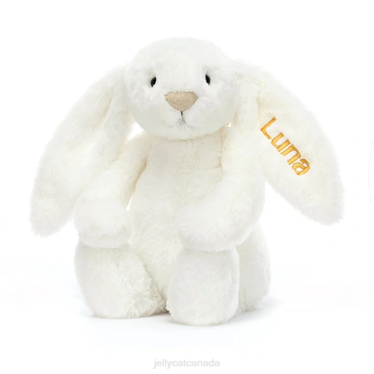 Jellycat Personalised Bashful Luxe Bunny Luna Medium White BV0TH228 Toy