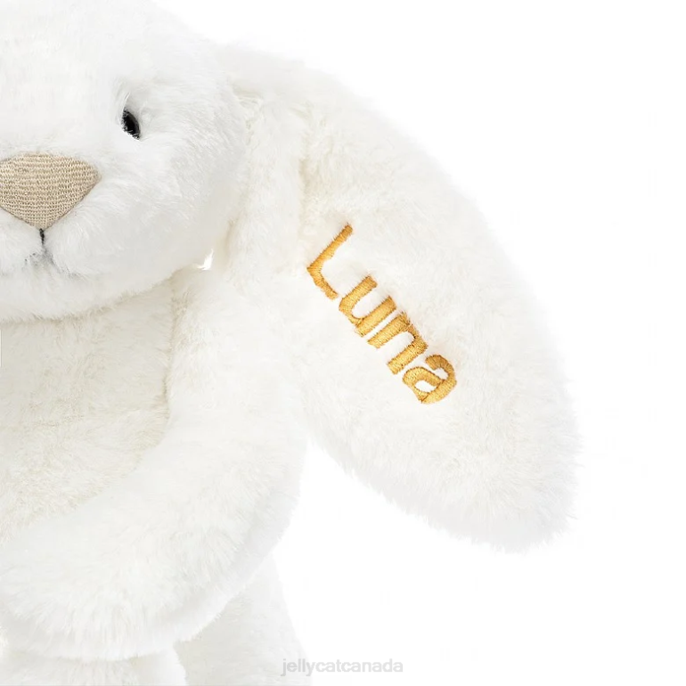 Jellycat Personalised Bashful Luxe Bunny Luna Medium White BV0TH228 Toy