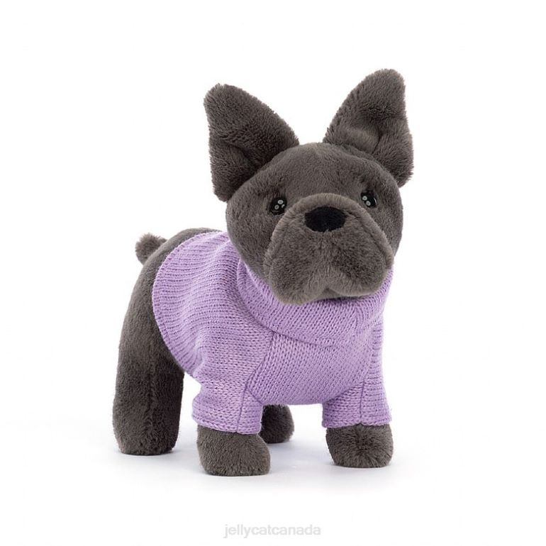 Jellycat Sweater French Bulldog Purple Ink BV0TH540 Toy