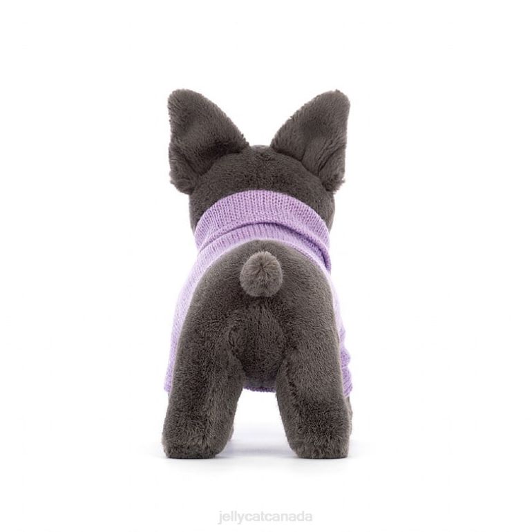 Jellycat Sweater French Bulldog Purple Ink BV0TH540 Toy