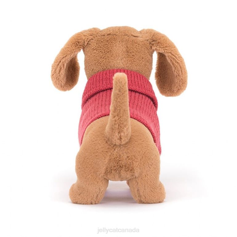 Jellycat Sweater Sausage Dog Pink Honey BV0TH202 Toy
