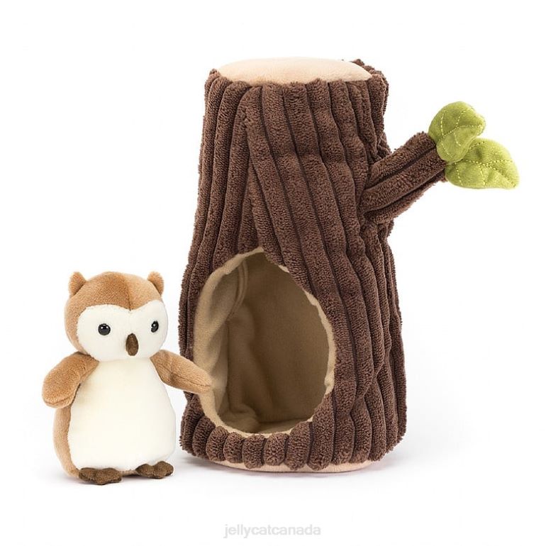 Jellycat Forest Fauna Owl Brown and White BV0TH255 Toy