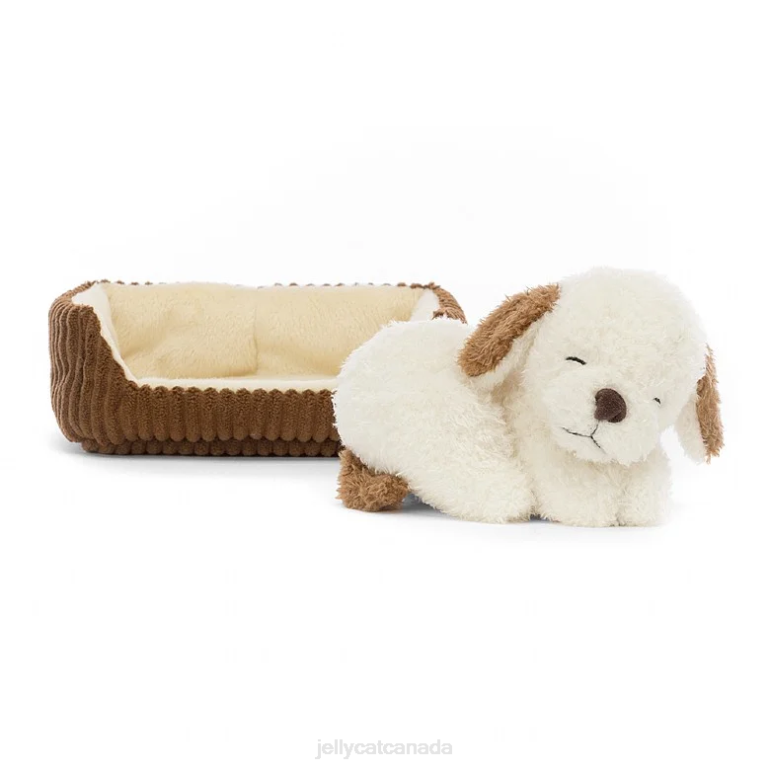 Jellycat Napping Nipper Dog Brown and White BV0TH227 Toy