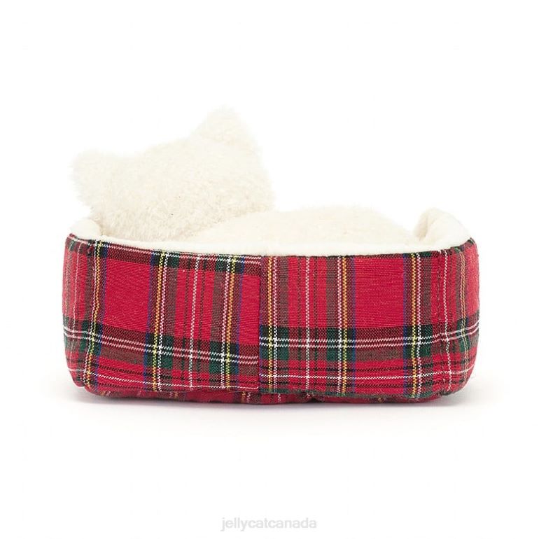 Jellycat Napping Nipper Westie Black and White BV0TH289 Toy