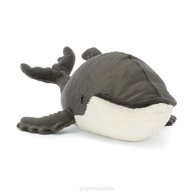 Jellycat Humphrey the Humpback Whale Grey and White BV0TH457 Toy