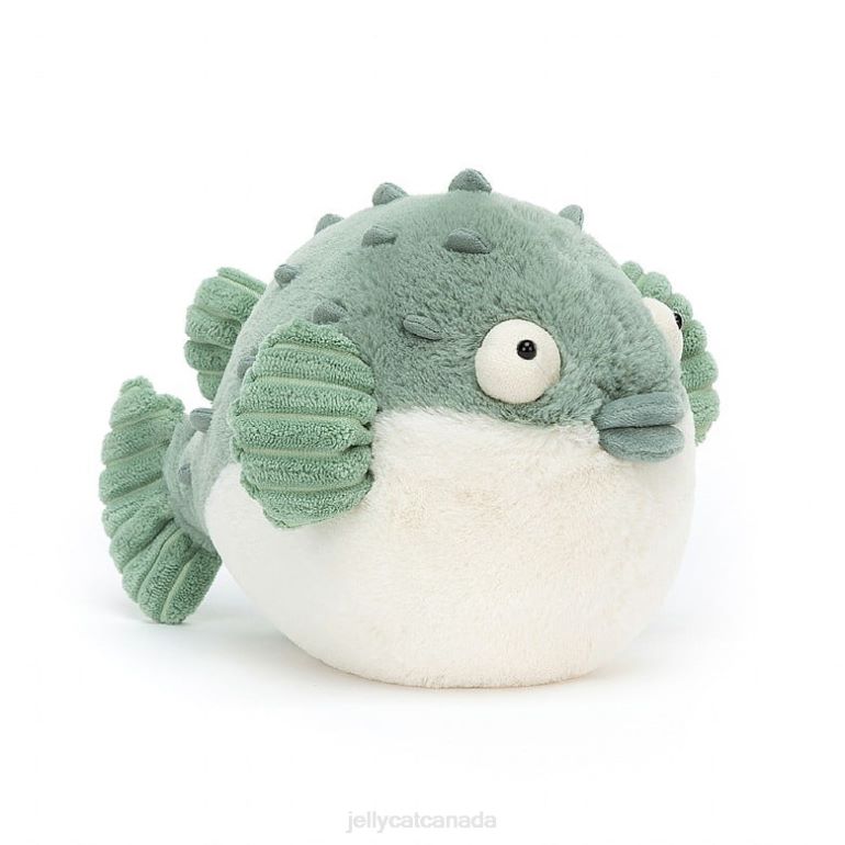 Jellycat Pacey Pufferfish Blue and Cream BV0TH112 Toy