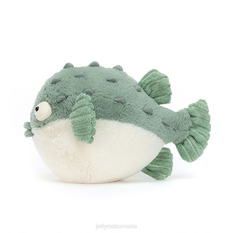 Jellycat Pacey Pufferfish Blue and Cream BV0TH112 Toy