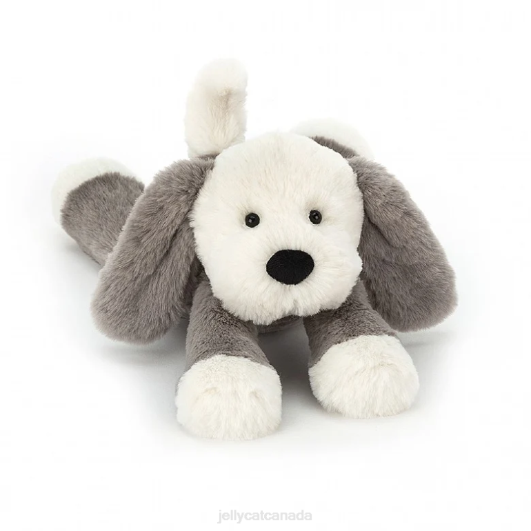 Jellycat Smudge Puppy Grey and White BV0TH260 Toy